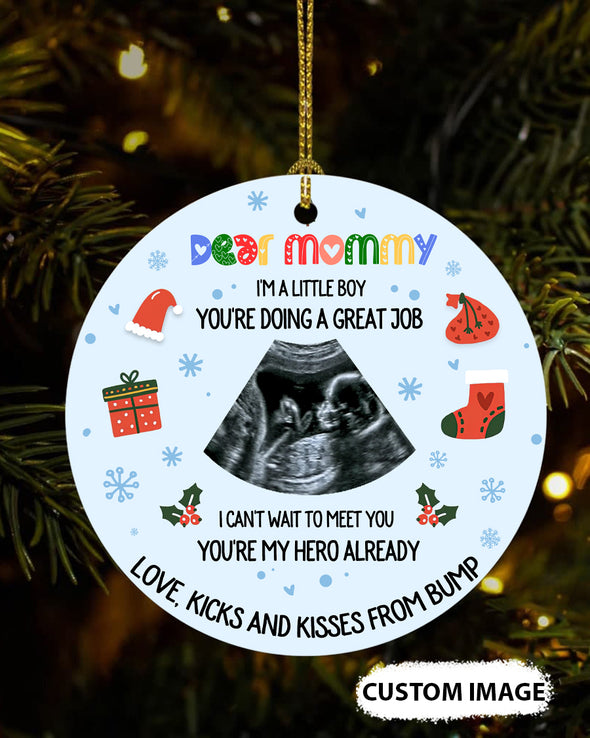 Gift For Future Mommy I'm a Little Boy You're Doing A Great Job Ornament - MC - TT0511212 1