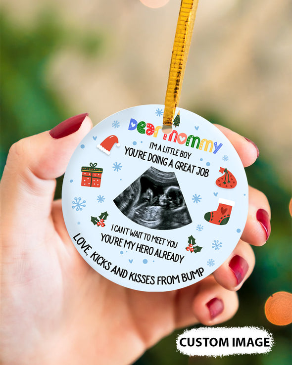 Gift For Future Mommy I'm a Little Boy You're Doing A Great Job Ornament - MC - TT0511212 1