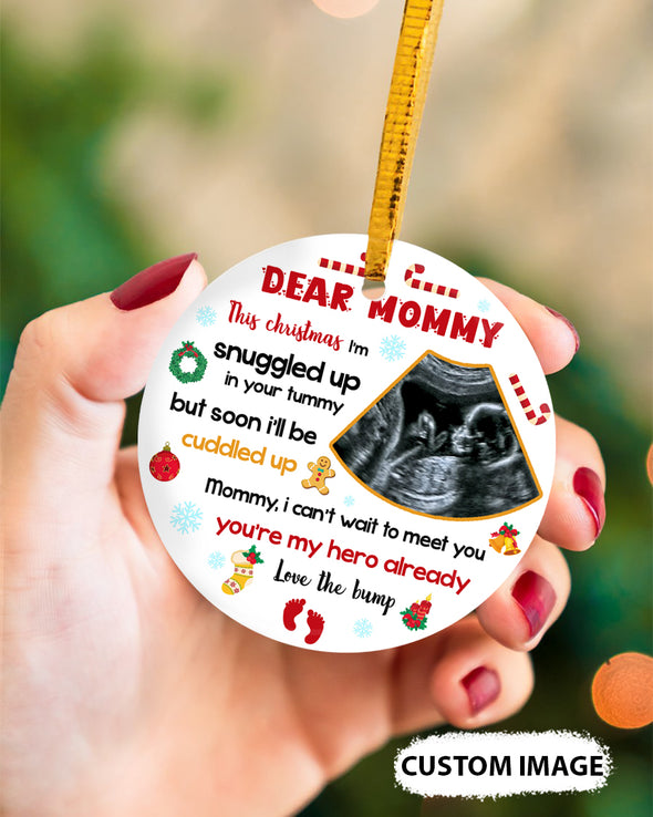 Personalized Gift For Future Mommy Can't Wait To Meet You You're My Hero Already Ornament - MC - TT0811213 3