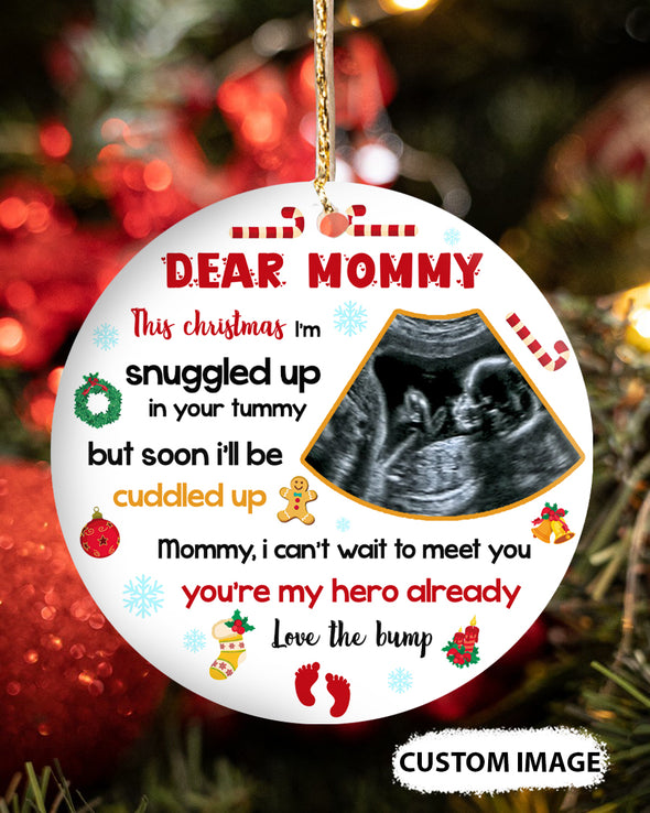 Personalized Gift For Future Mommy Can't Wait To Meet You You're My Hero Already Ornament - MC - TT0811213 3