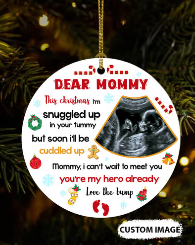 Personalized Gift For Future Mommy Can't Wait To Meet You You're My Hero Already Ornament - MC - TT0811213 3