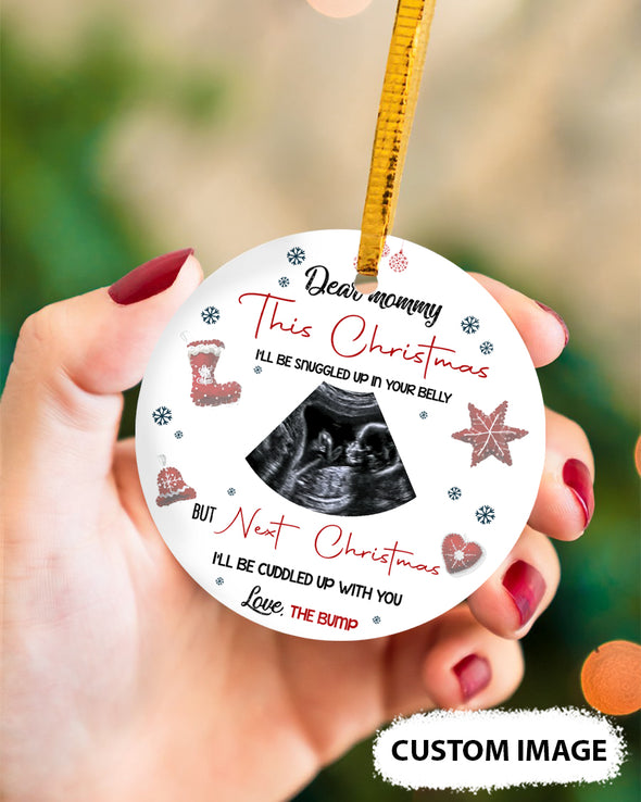 Personalized Gift For Future Mommy Next Christmas I'll Be Cuddled Up With You Ornament - MC - TT1810212 2