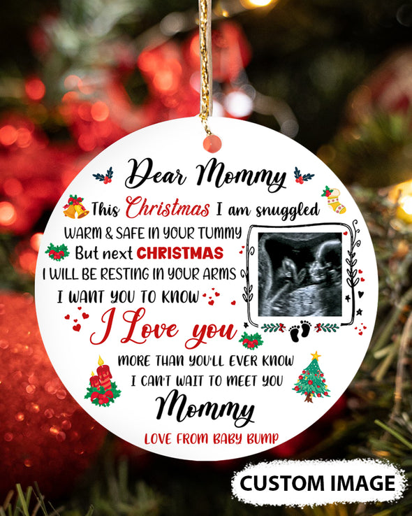 Personalized Gift For Future Mommy Next Christmas I Will Be Resting In Your Arms Ornament - MC - TT2611214 1