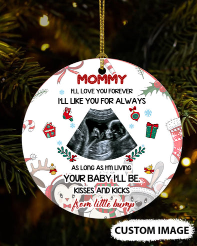Personalized Gift For Future Mommy  I'll Love You Forever From Little Bump Ornament - MC - TT1511214 3