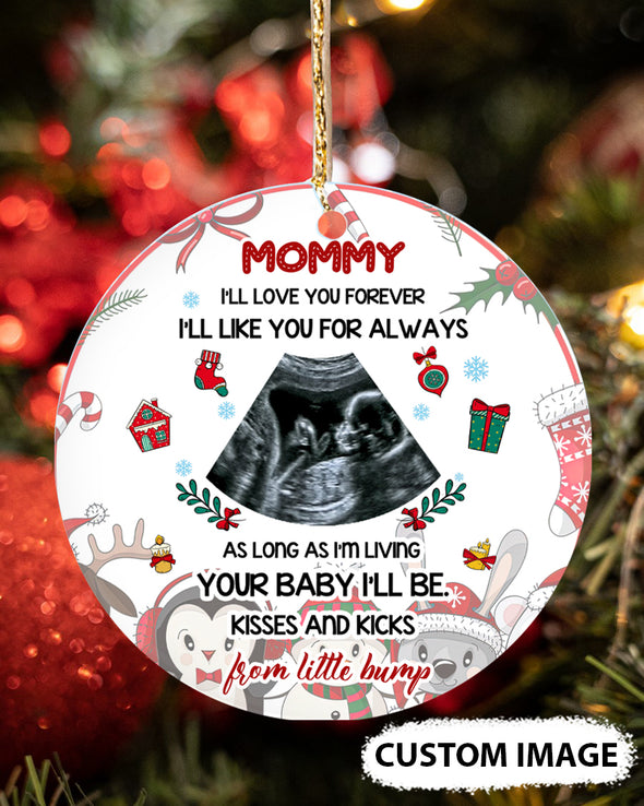 Personalized Gift For Future Mommy  I'll Love You Forever From Little Bump Ornament - MC - TT1511214 3