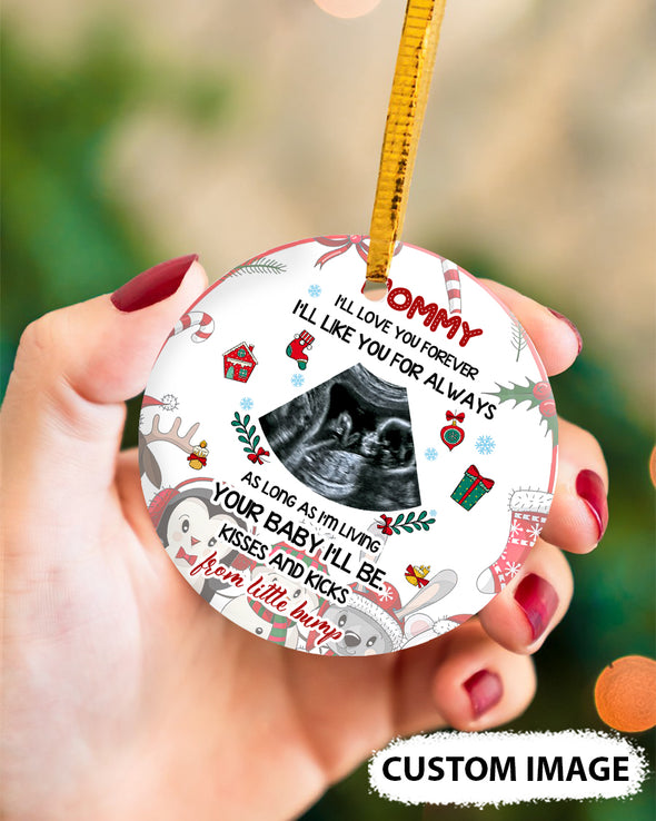 Personalized Gift For Future Mommy  I'll Love You Forever From Little Bump Ornament - MC - TT1511214 3