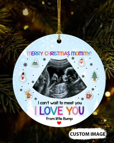 Personalized Gift For Future Mommy Merry Christmas Can't Wait To Meet You Ornament - PP - TT08112111 1