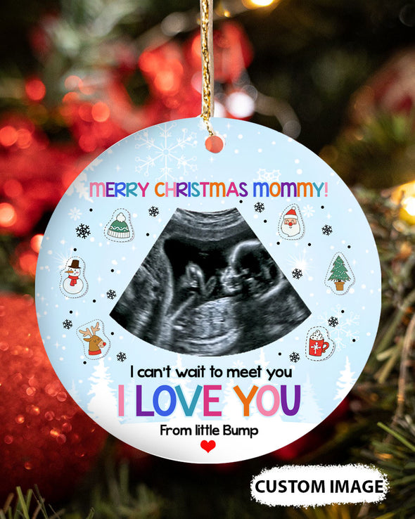 Personalized Gift For Future Mommy Merry Christmas Can't Wait To Meet You Ornament - PP - TT08112111 1