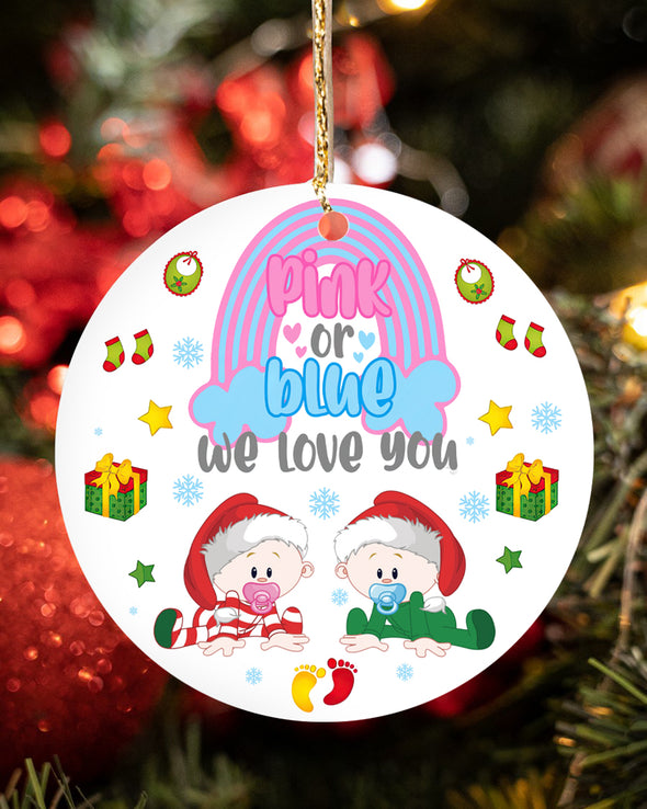 Gift For Future Daddy And Mommy Pink Or Blue We Love You  Ornament - MC - TT1711213 2