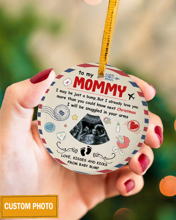 Personalized Gift For Furture Mommy Next Christmas I Will Be Snuggled In Your Arms - mc - KT 2510216