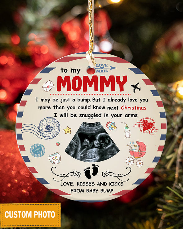 Personalized Gift For Furture Mommy Next Christmas I Will Be Snuggled In Your Arms - mc - KT 2510216