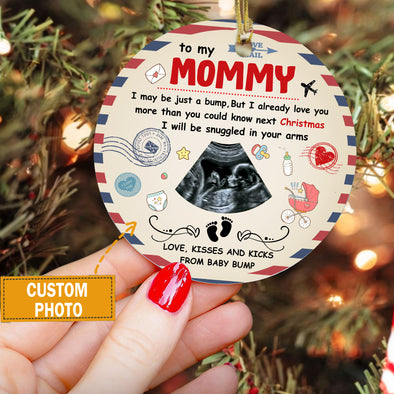 Personalized Gift For Furture Mommy Next Christmas I Will Be Snuggled In Your Arms - mc - KT 2510216