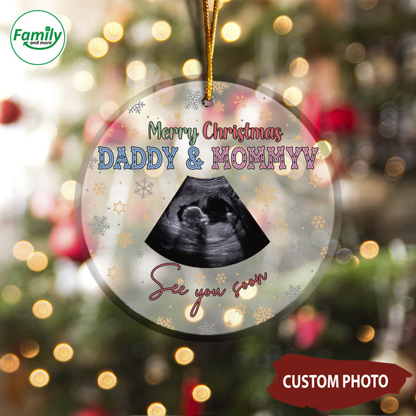Personalized Gift Of Future Daddy & Mommy See You Soon Ornament_NT_HB2709222