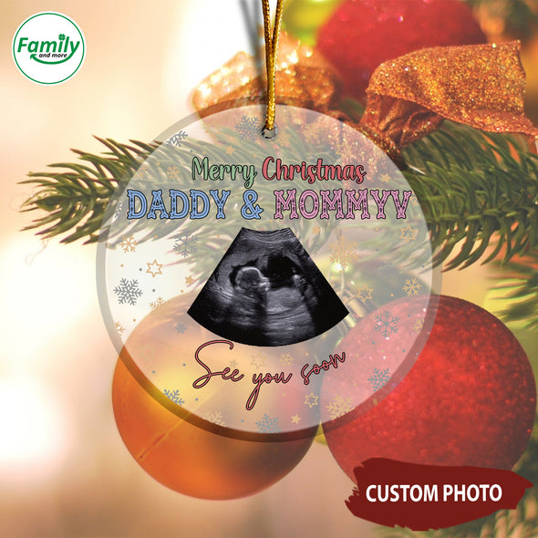 Personalized Gift Of Future Daddy & Mommy See You Soon Ornament_NT_HB2709222