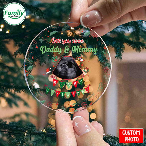 Personalized Gift For Future Daddy & Mommy See You Soon Ornament_NT_HB2110222