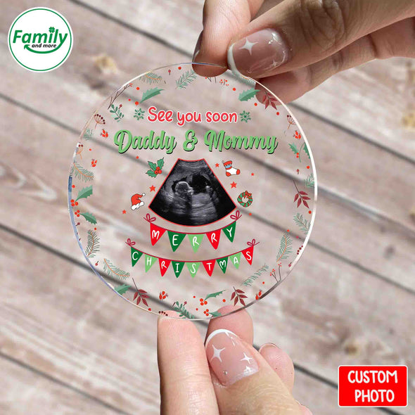 Personalized Gift For Future Daddy & Mommy See You Soon Ornament_NT_HB2110222