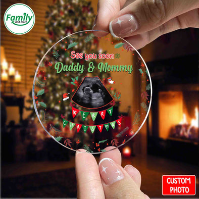 Personalized Gift For Future Daddy & Mommy See You Soon Ornament_NT_HB2110222