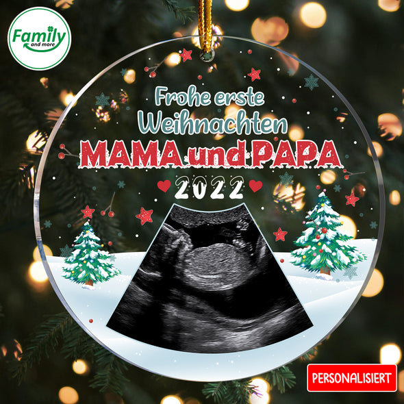 Geschenk für MaMa und PaPa Frohe erste Weihnachten 2022 Ornament_NT_HB1111224