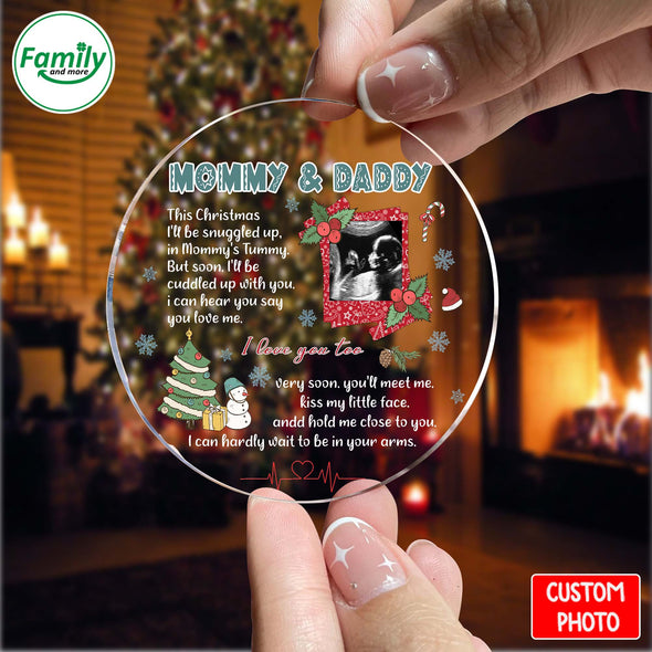 Personalized Gift For Future Daddy And Mommy I LLove You Too Christmas Ornament_NT_HB1511227