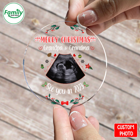 Personalized Gift For Future Grandpa & Grandma See You In 2023 Ornament-NT-HB411222