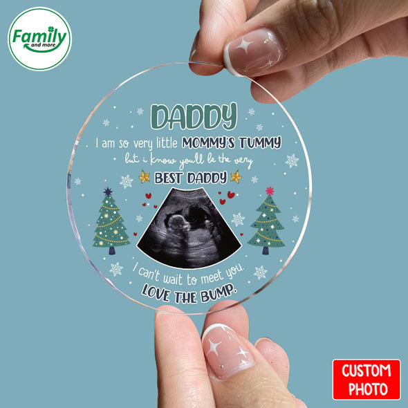Personalized Gift For Future Daddy I Can't Wait To Meet You Christmas Ornament-NT-HB1811223