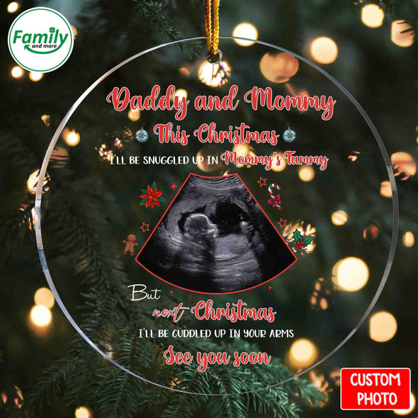 Personalized Gift For Daddy & Mommy See You Soon Christmas Ornament _NT_HB1910222