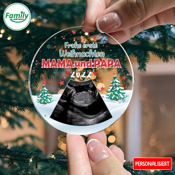Geschenk für MaMa und PaPa Frohe erste Weihnachten 2022 Ornament_NT_HB1111224