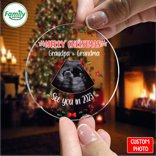 Personalized Gift For Future Grandpa & Grandma See You In 2023 Ornament-NT-HB411222