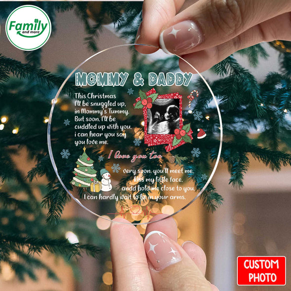 Personalized Gift For Future Daddy And Mommy I LLove You Too Christmas Ornament_NT_HB1511227