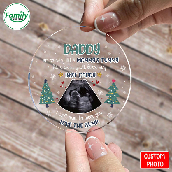 Personalized Gift For Future Daddy I Can't Wait To Meet You Christmas Ornament-NT-HB1811223