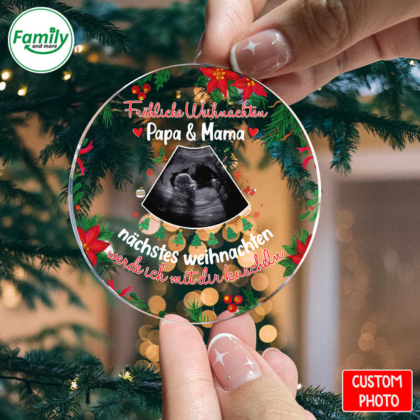 Personalized Gift For Daddy & Mommy Fröhliche Weihnachten Papa & Mama Ornament _NT_HB1710222
