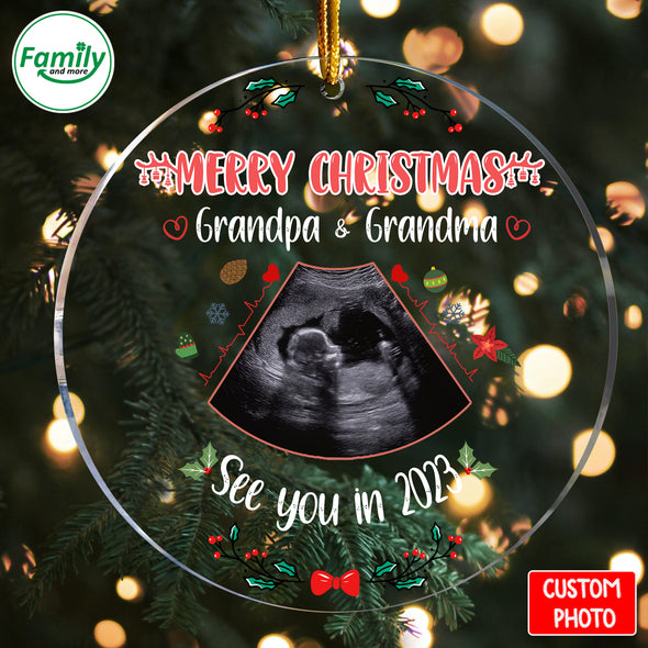 Personalized Gift For Future Grandpa & Grandma See You In 2023 Ornament-NT-HB411222