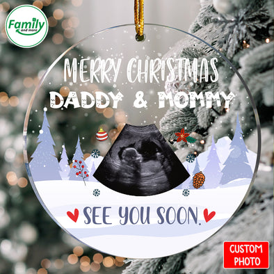 Personalized Gift For Future Daddy & Mommy Merry Christmas See You Soon Ornament_NT_HB1310223
