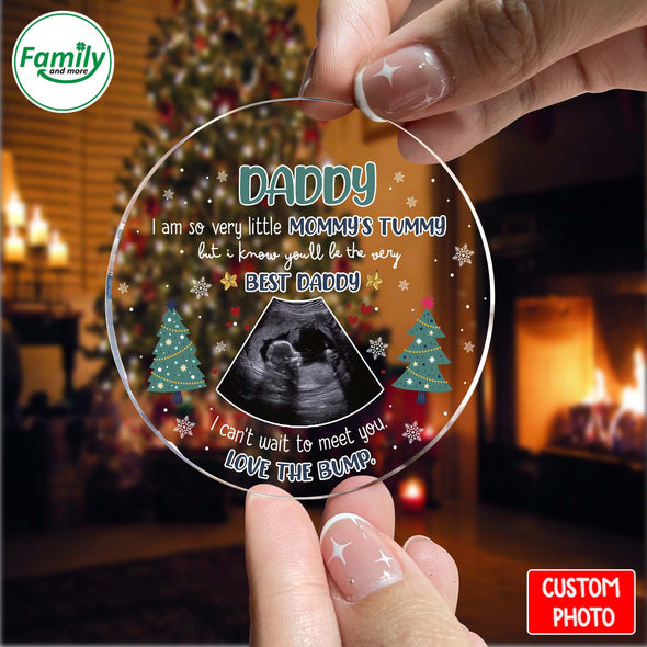 Personalized Gift For Future Daddy I Can't Wait To Meet You Christmas Ornament-NT-HB1811223