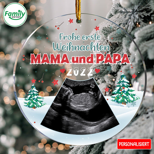 Geschenk für MaMa und PaPa Frohe erste Weihnachten 2022 Ornament_NT_HB1111224