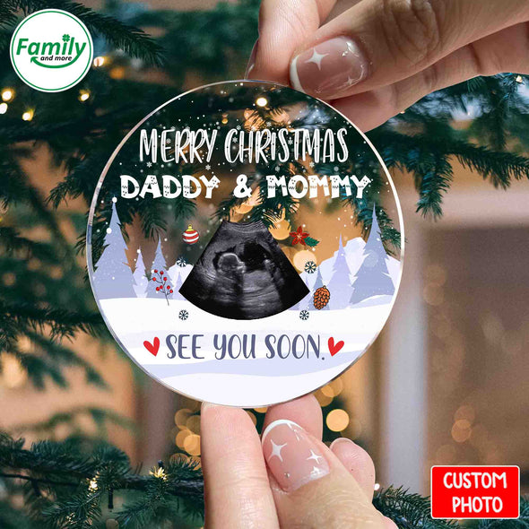 Personalized Gift For Future Daddy & Mommy Merry Christmas See You Soon Ornament_NT_HB1310223