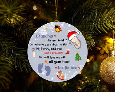 Gift For Future Grandma You're Amazing And Will Love Me With All Your Heart Ornament - NT - TT0610211 1