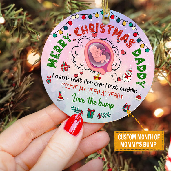 Gift For Future Daddy You're My Hero Already Ornament - pp - KT2110211