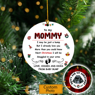 Personalized Gift For Future Mommy Happy Our 1st Christmas Ornament - Mc - KT2110215