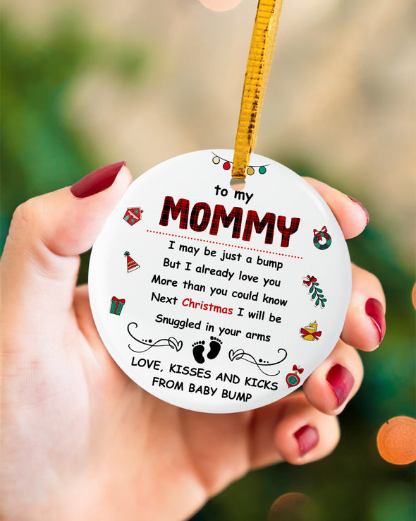 Personalized Gift For Future Mommy Happy Our 1st Christmas Ornament - Mc - KT2110215