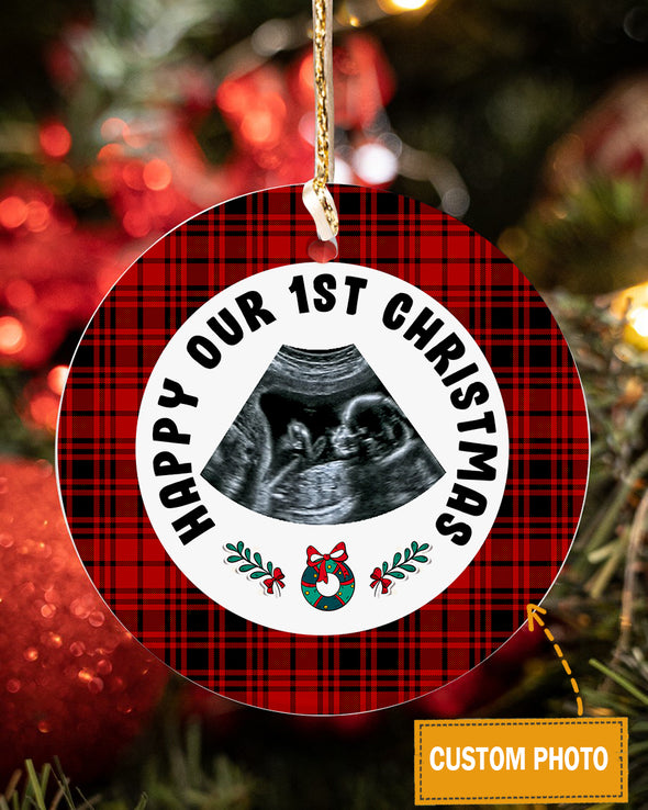 Personalized Gift For Future Mommy Happy Our 1st Christmas Ornament - Mc - KT2110215