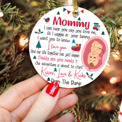 Gift For Future Mommy I Can Hear You Say You Love Me Daddy Are You Ready Ornament - MC - KT 2910211
