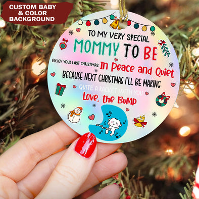 Personalized Gift For Future Mommy Next Christmas I'll Be Making Quite A Racket With You Ornament - pp - KT 2910214