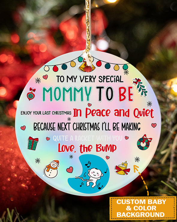 Personalized Gift For Future Mommy Next Christmas I'll Be Making Quite A Racket With You Ornament - pp - KT 2910214