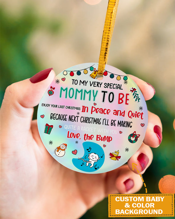 Personalized Gift For Future Mommy Next Christmas I'll Be Making Quite A Racket With You Ornament - pp - KT 2910214