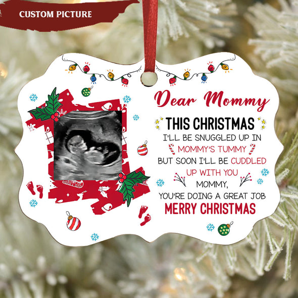 Personalized Gift For Future Mommy Merry Christmas Ornament - pp - TT0310212