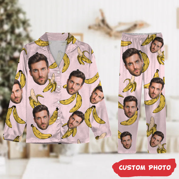 Personalized Gift For Couple Custom Photo Portrait Face Pajamas-NT-HB512222