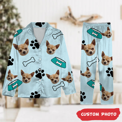 Custom Photo Tie Dye Background Cat And Dog Pajamas - NT-HB512221