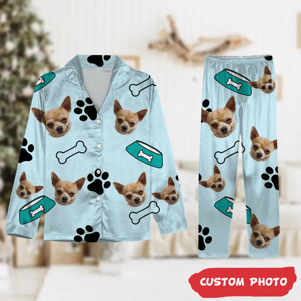 Custom Photo Tie Dye Background Cat And Dog Pajamas - NT-HB512221
