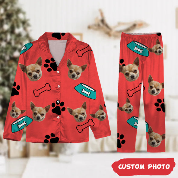 Custom Photo Tie Dye Background Cat And Dog Pajamas - NT-HB512221